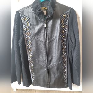 Black leather jacket